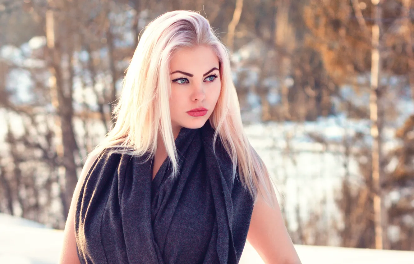 Фото обои взгляд, макияж, губки