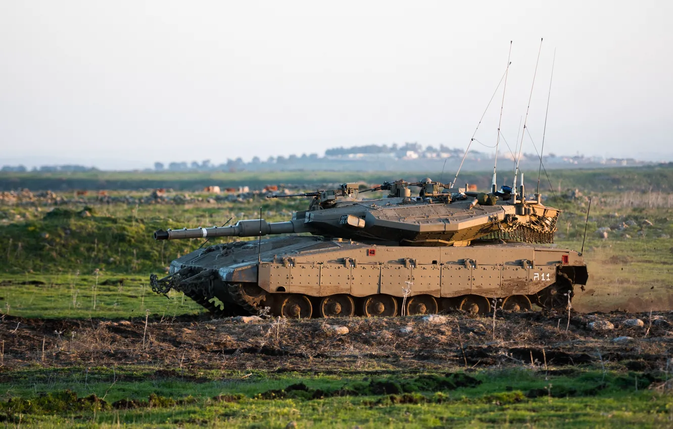 Фото обои танк, боевой, Меркава