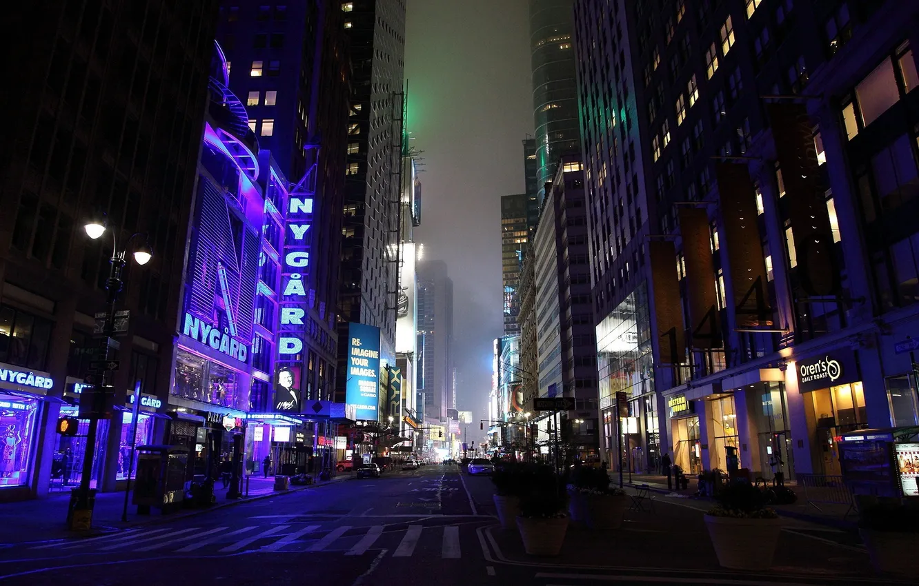 Фото обои ночь, нью-йорк, night, New York, usa, nyc