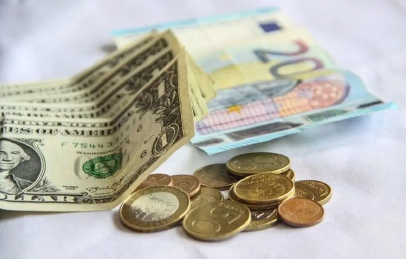 Фото обои деньги, евро, доллары