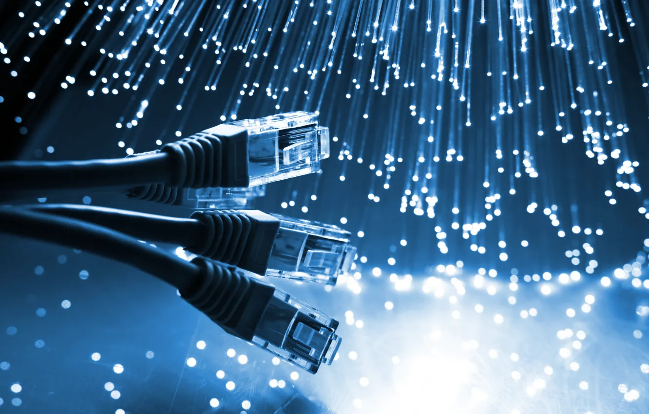 Фото обои свет, сеть, кабель, fiber, связь, rj-45, optic, ethernet
