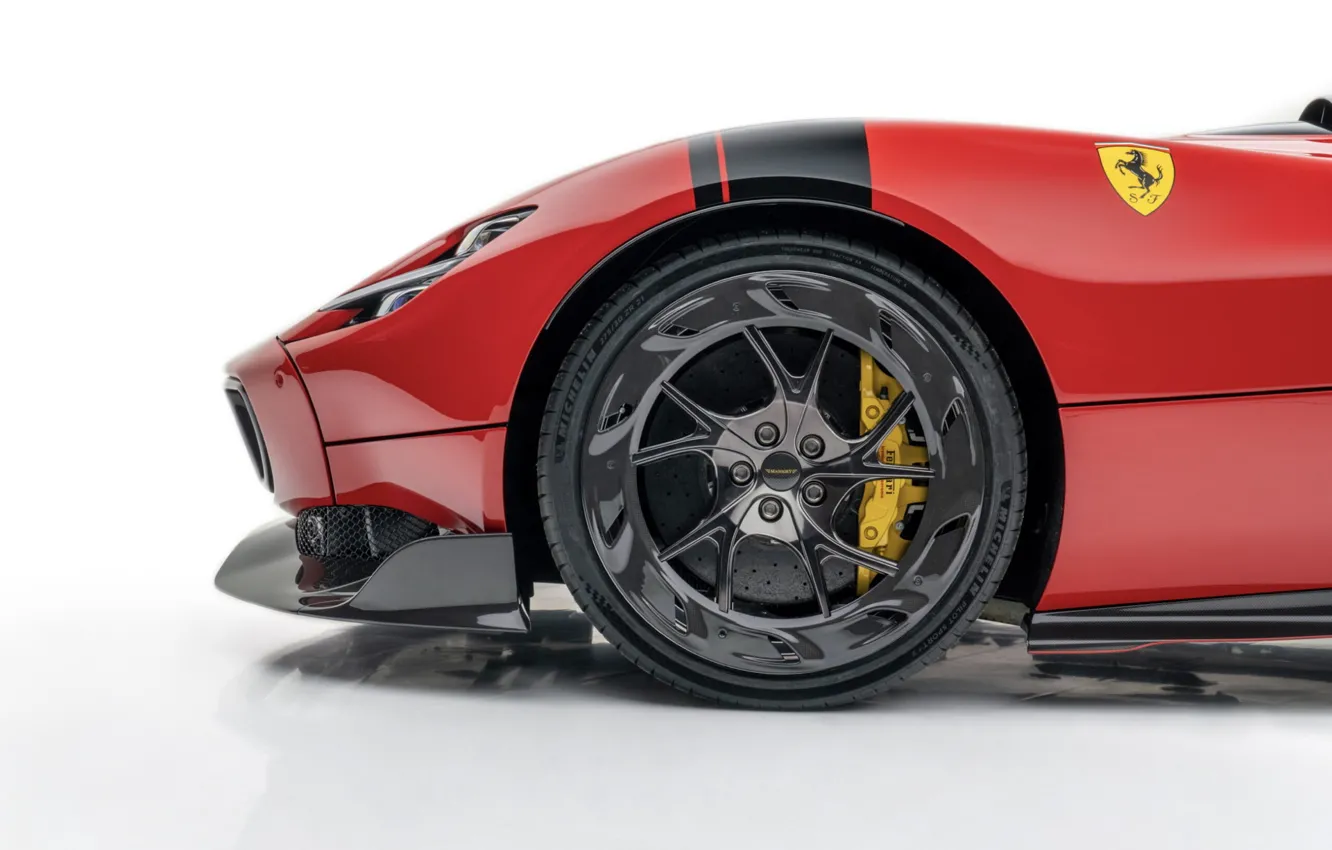 Фото обои колесо, Ferrari, суперкар, диск, Mansory, часть автомобиля, Ferrari Monza SP2