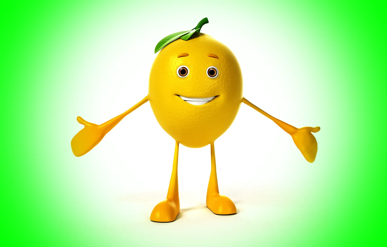 Фото обои улыбка, фон, лимон, lemon, smile, background