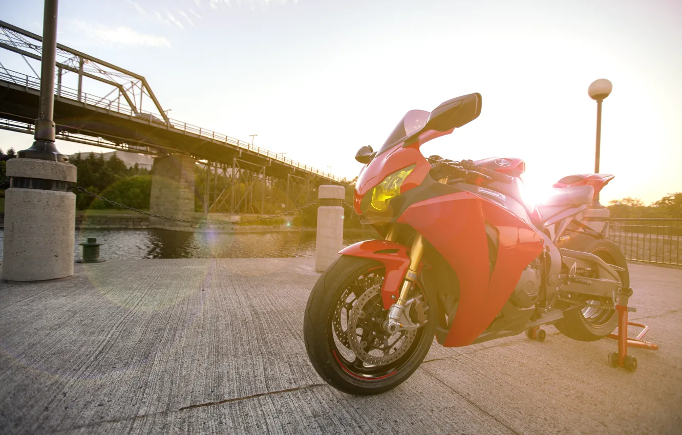 Фото обои Red, Honda, Glare, CBR1000RR-R