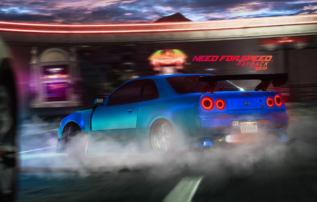 Фото обои Игра, Nissan, GT-R, NFS, Need for Speed, Skyline, Nissan Skyline, Nissan Skyline GT-R