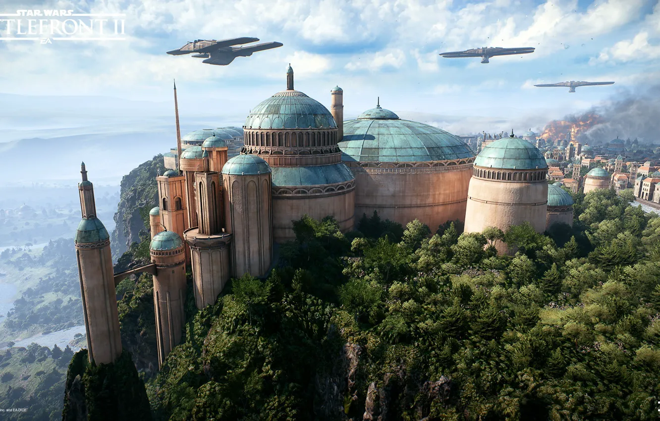Фото обои город, здания, Star Wars Battlefront II
