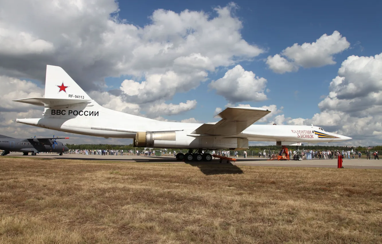 Фото обои Россия, Бомбардировщик, Ту-160, Белый лебедь