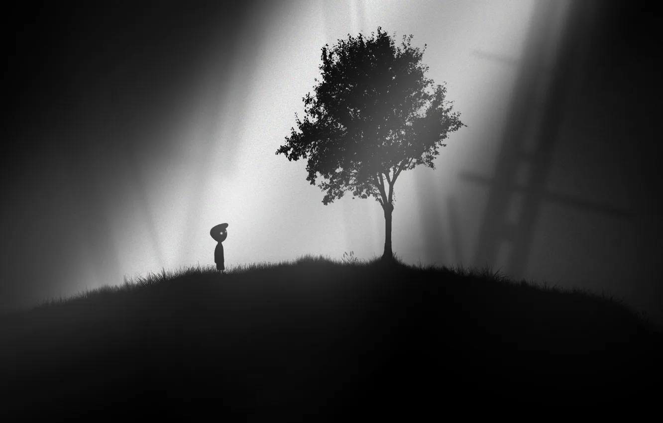 Фото обои игры, game, tree, limbo, дерева, одинокий, lonely, подвешенном состоянии
