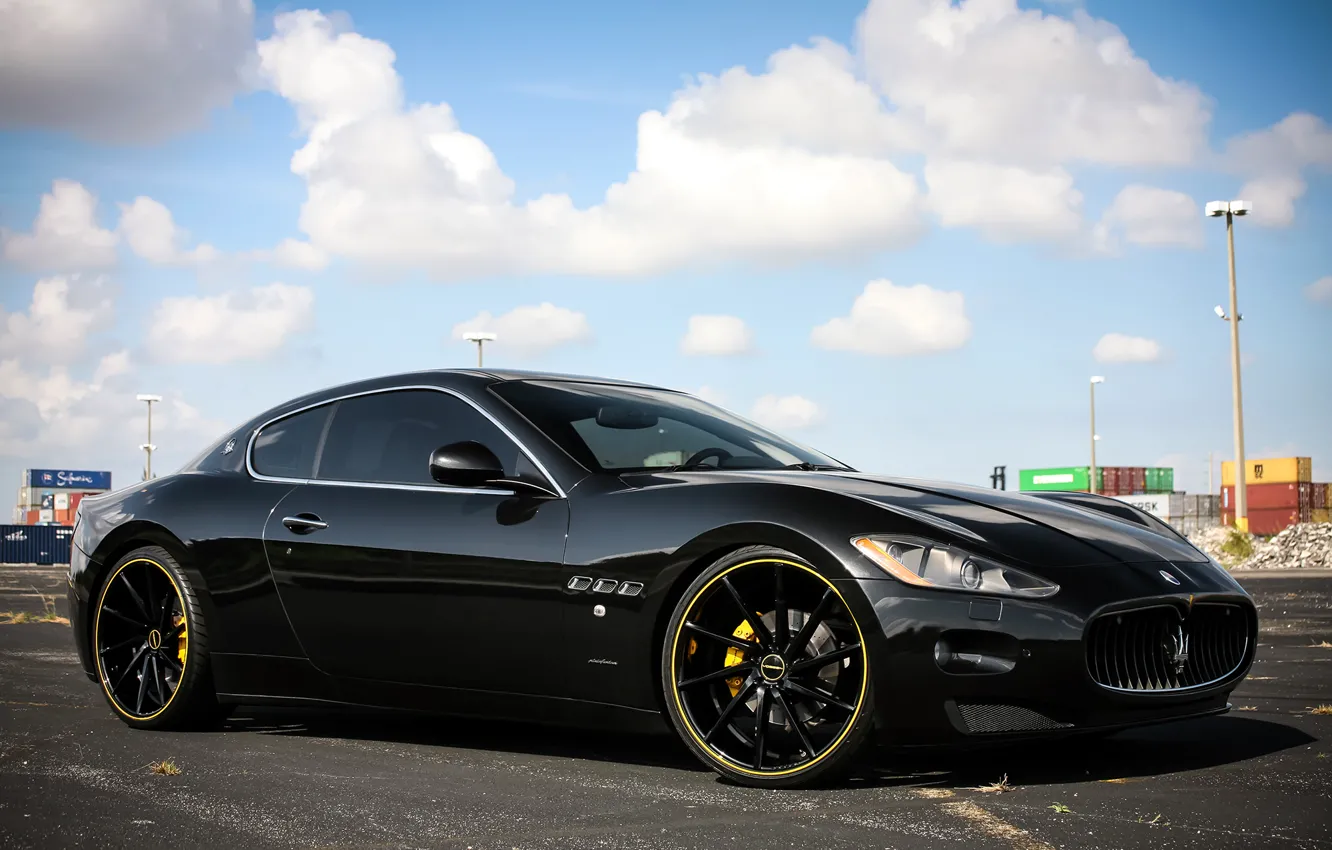 Фото обои lights, Maserati, wheels, and, CVT, Vossen, lowered, smoked