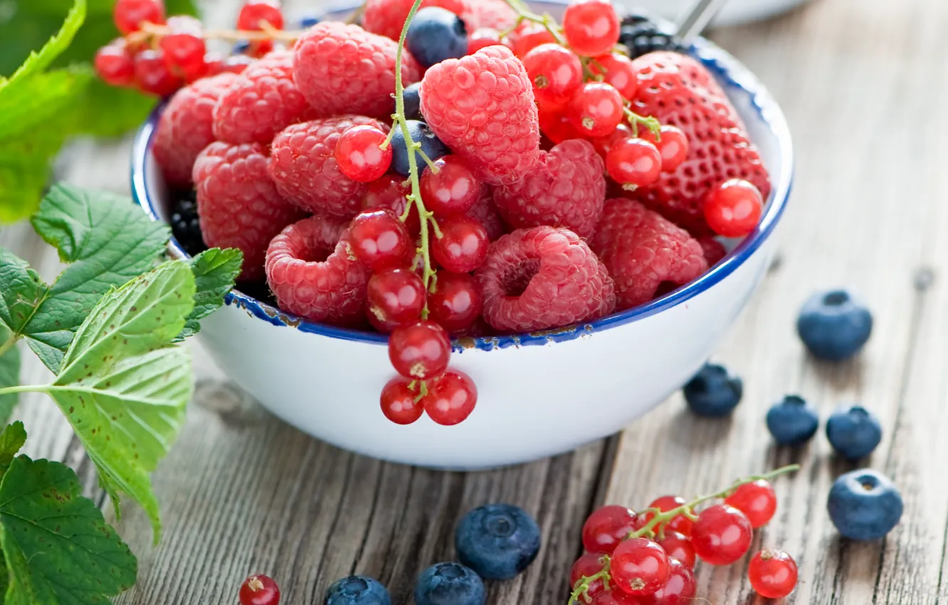 Фото обои малина, еда, черника, клубника, fruit, blueberries, strawberries, raspberries
