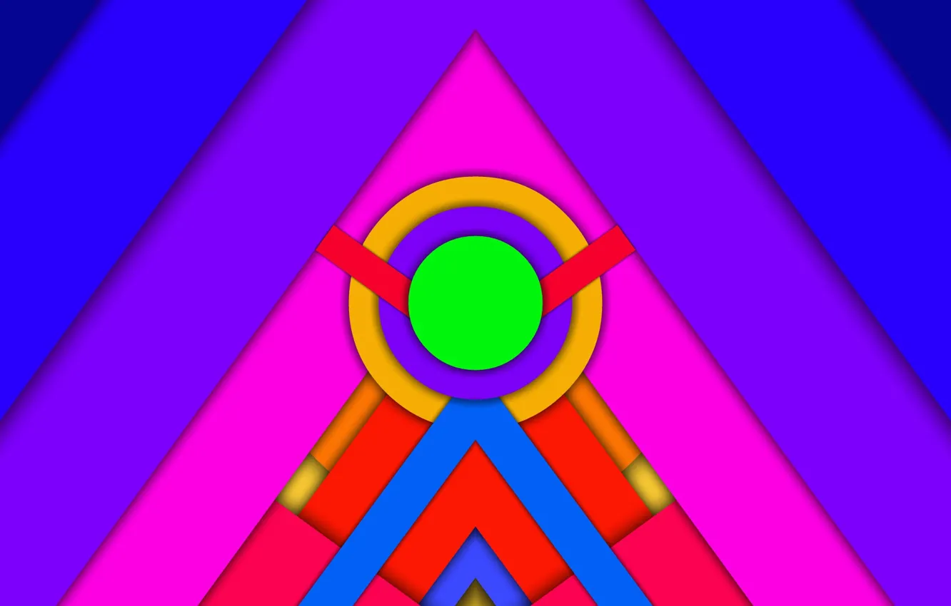 Фото обои круги, треугольники, фигуры, слои