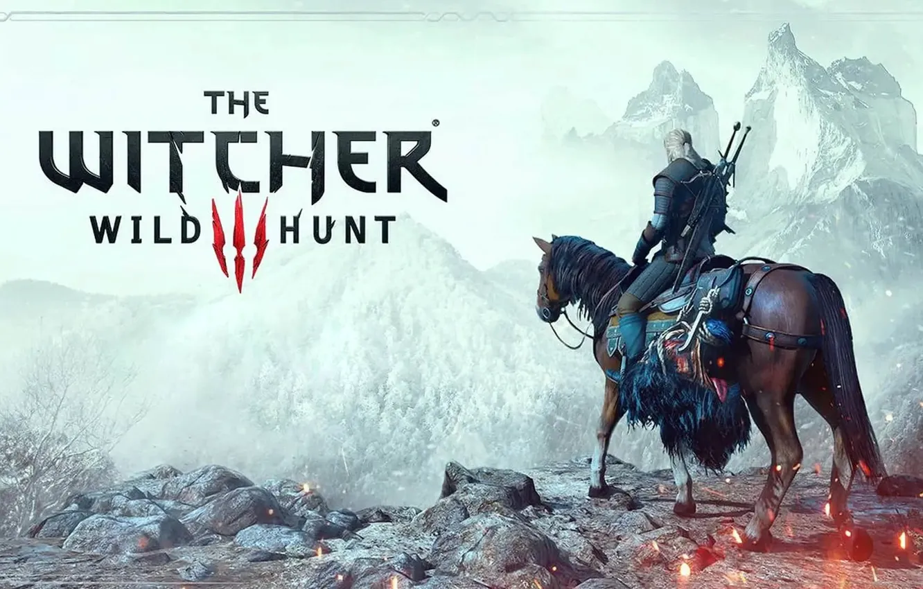 Фото обои Геральт из Ривии, Белый Волк, The Witcher 3 Wild Hunt, Ведьмак 3 Дикая Охота, Geralt …
