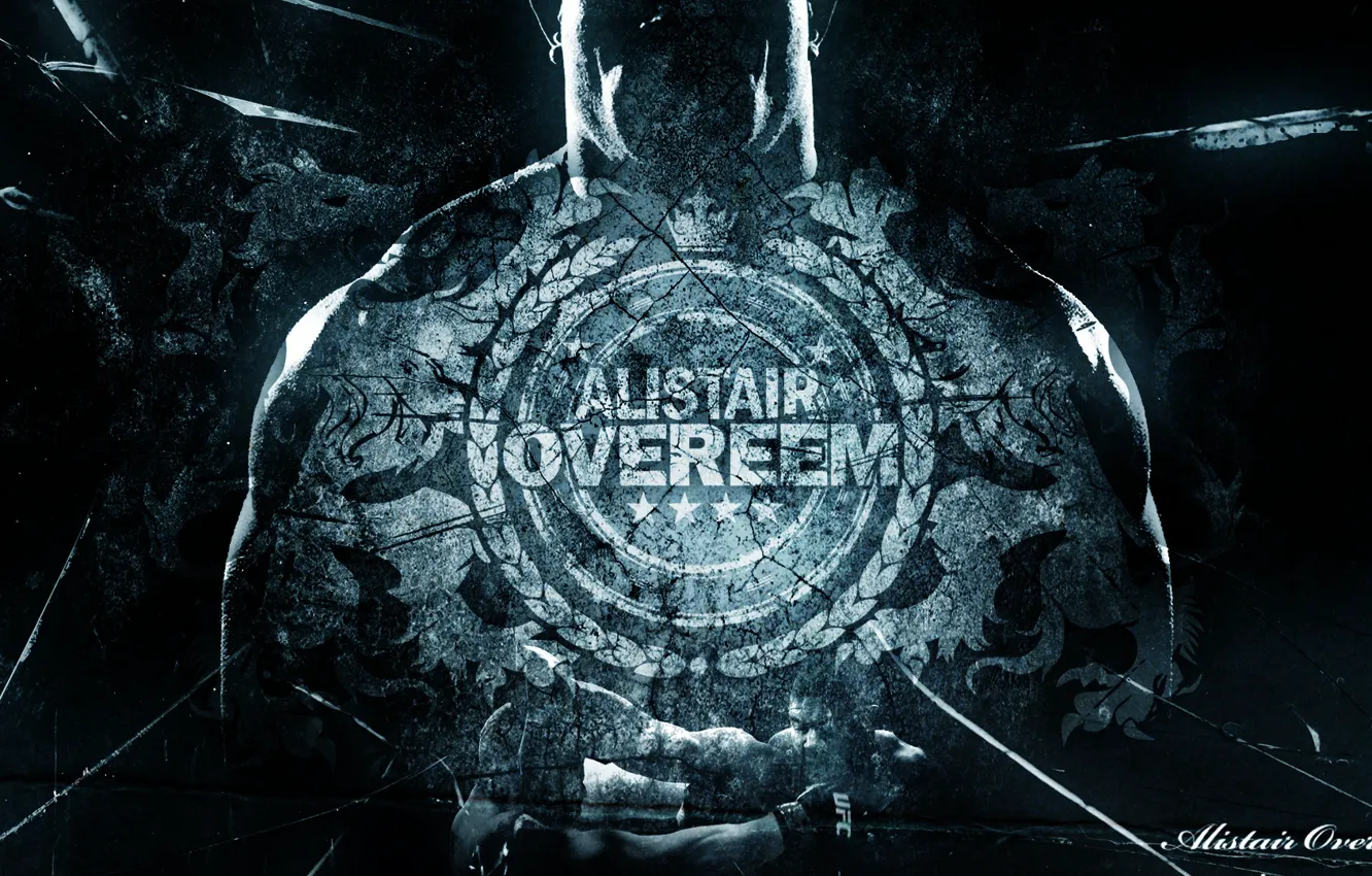 Фото обои logo, Digital Art, alistair overeem, спортивная тематика