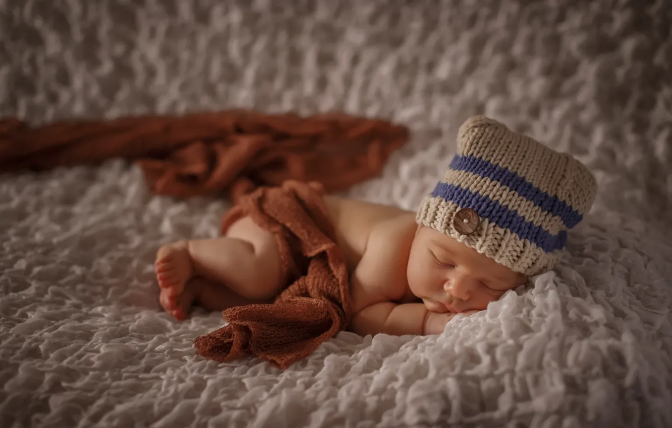 Фото обои шапка, сон, малыш, младенец