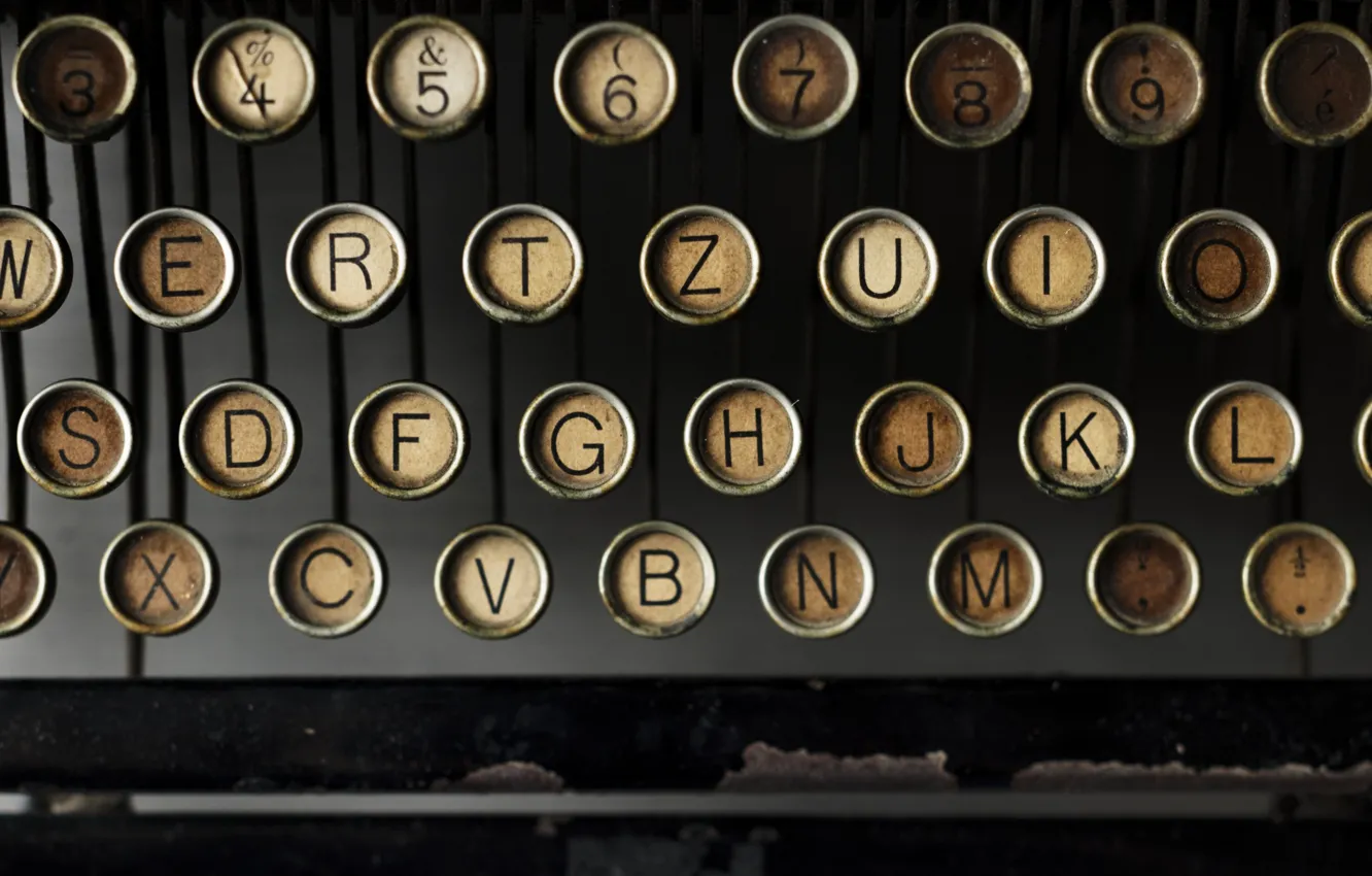 Фото обои буквы, клавиши, печатная машинка