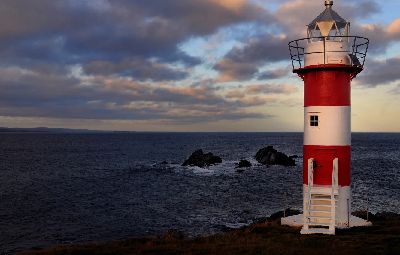 Фото обои скалы, побережье, маяк, Канада, Canada, Атлантический океан, Atlantic Ocean, Newfoundland and Labrador