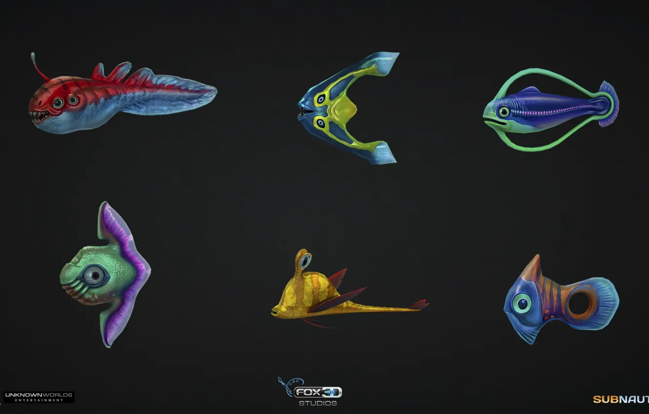 Фото обои рыбы, формы, виды, Subnautica, разновидности