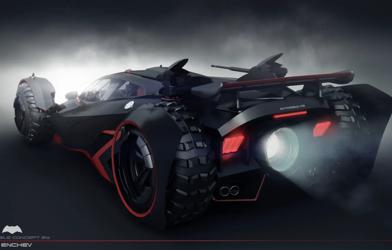 Фото обои автомобиль, задок, batmobile concept