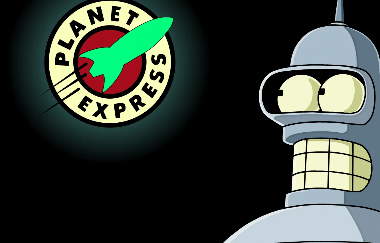 Фото обои Futurama, Planet, Bender, Express