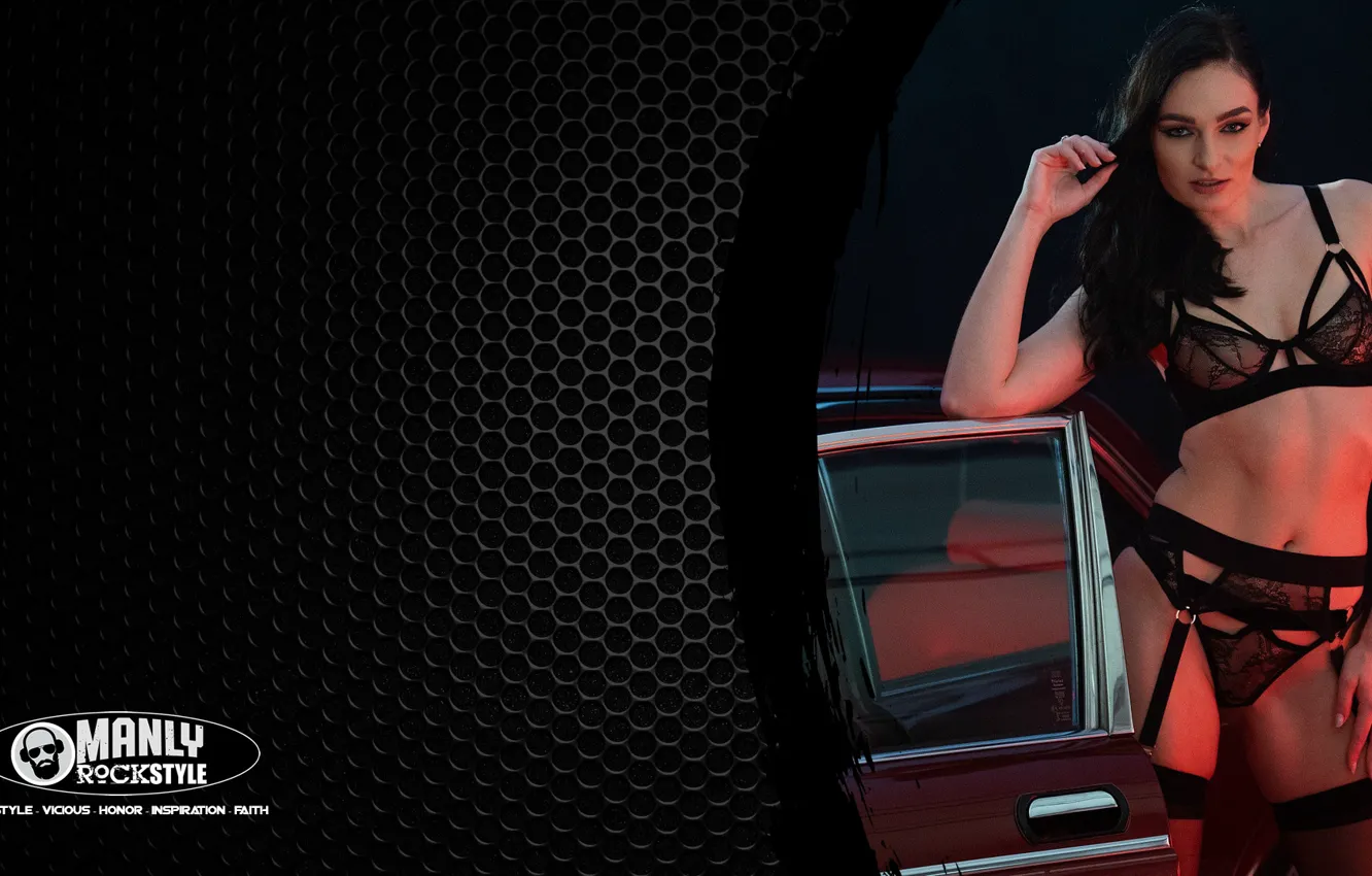 Фото обои car, rock, lingerie, girls