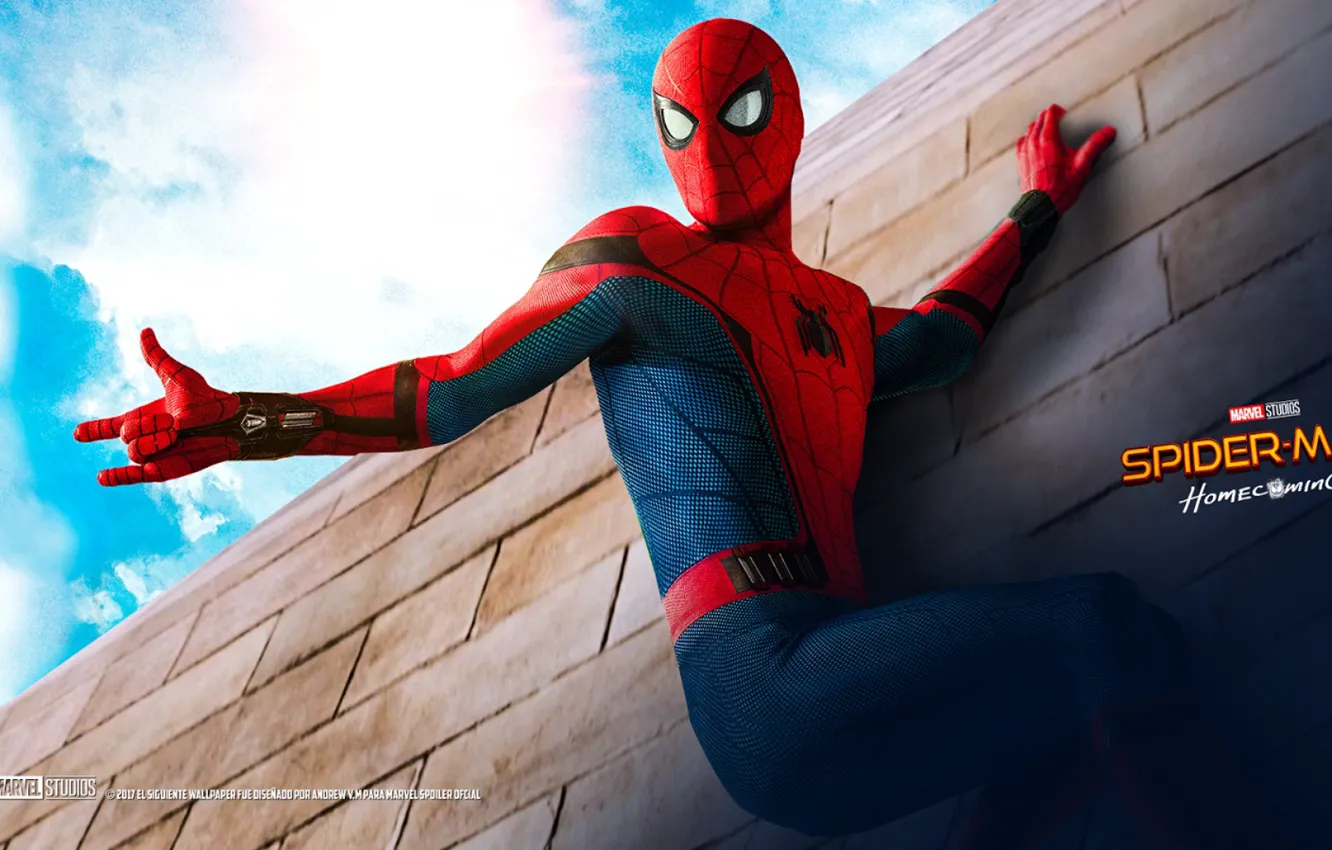 Фото обои Marvel Comics, Peter Parker, Movie, Tom Holland, Spider-Man: Homecoming, Человек-паук: Возвращение Домой