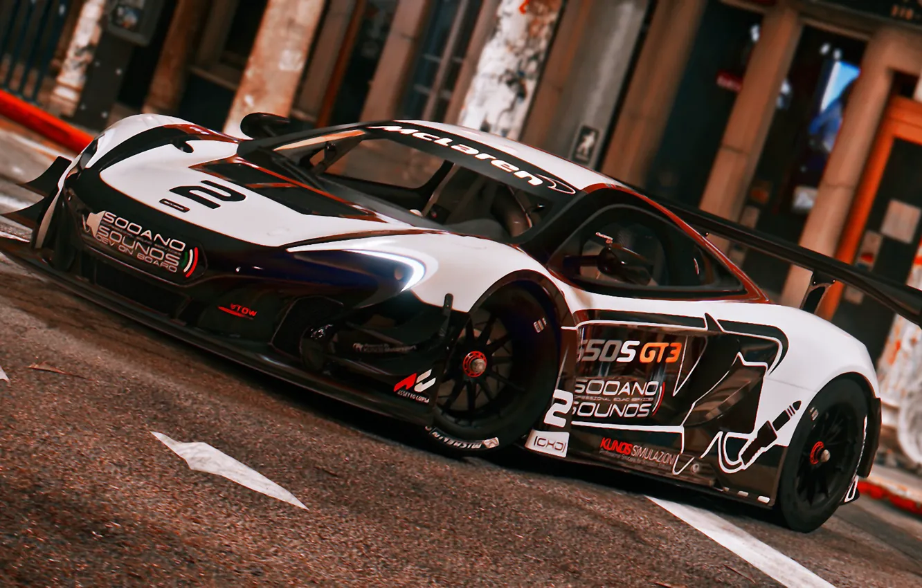 Фото обои McLaren, GT3, GTA 5, 2016, 650s