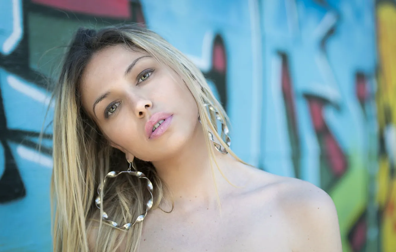 Фото обои взгляд, блондинка, Martina