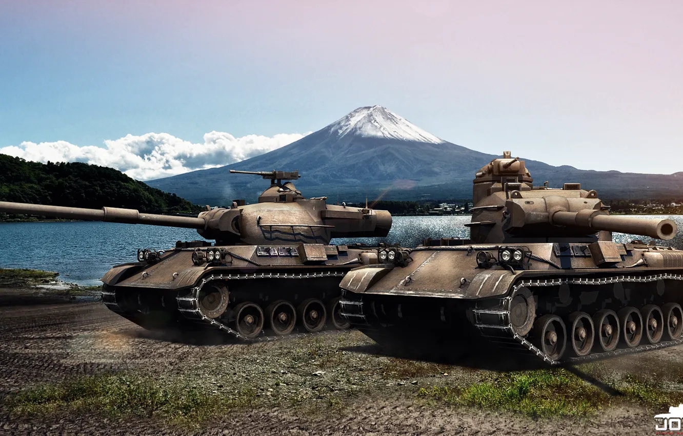Фото обои Танк, Мир танков, World of Tanks, Японский, WOT, Type 61