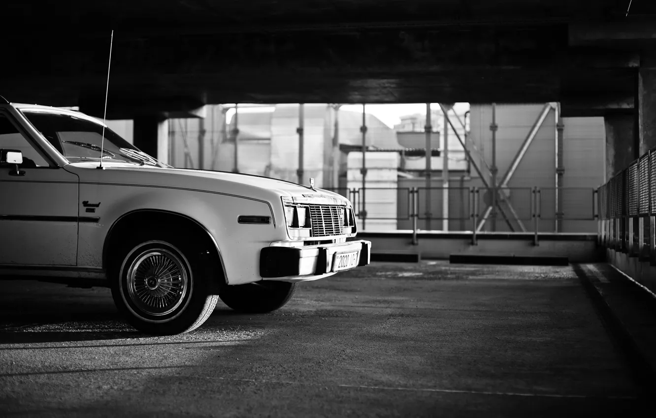 Фото обои amc concord, usa, b&w, amc, parking