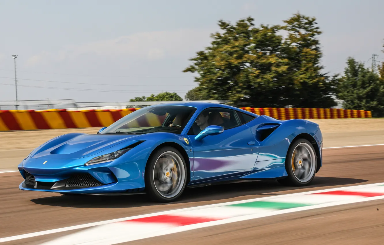 Фото обои скорость, Ferrari, суперкар, 2019, Tributo, Ferrari F8