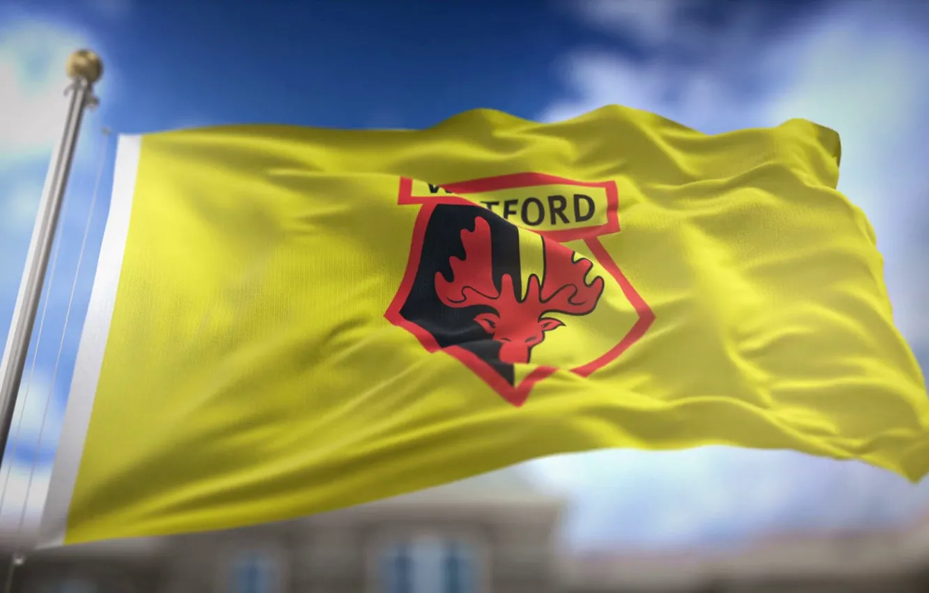 Фото обои wallpaper, sport, logo, football, flag, Watford