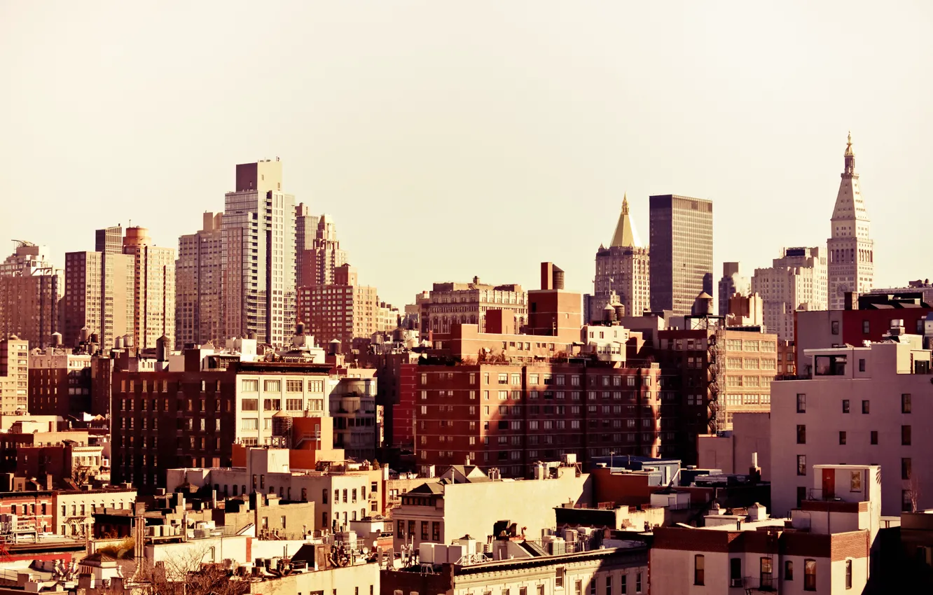 Фото обои USA, United States, skyline, New York, Manhattan, NYC, New York City, buildings
