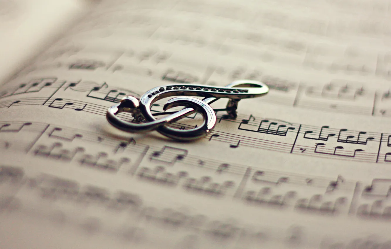 Фото обои ноты, ключ, книга, скрипичный