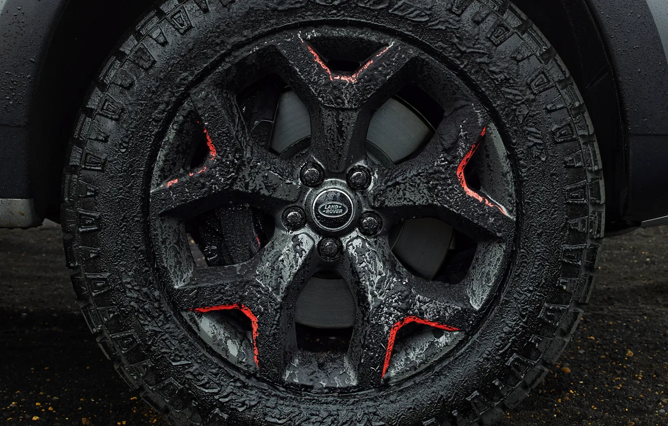 Фото обои колесо, Land Rover, Discovery, 4x4, 2017, V8, SVX, 525 л.с.