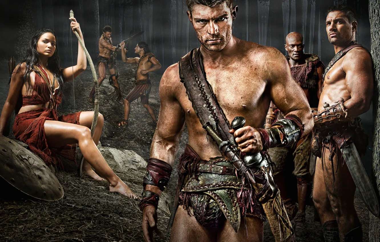 Фото обои воин, гладиатор, сериал спартак, spartacus, песок и кровь, МЕЧ