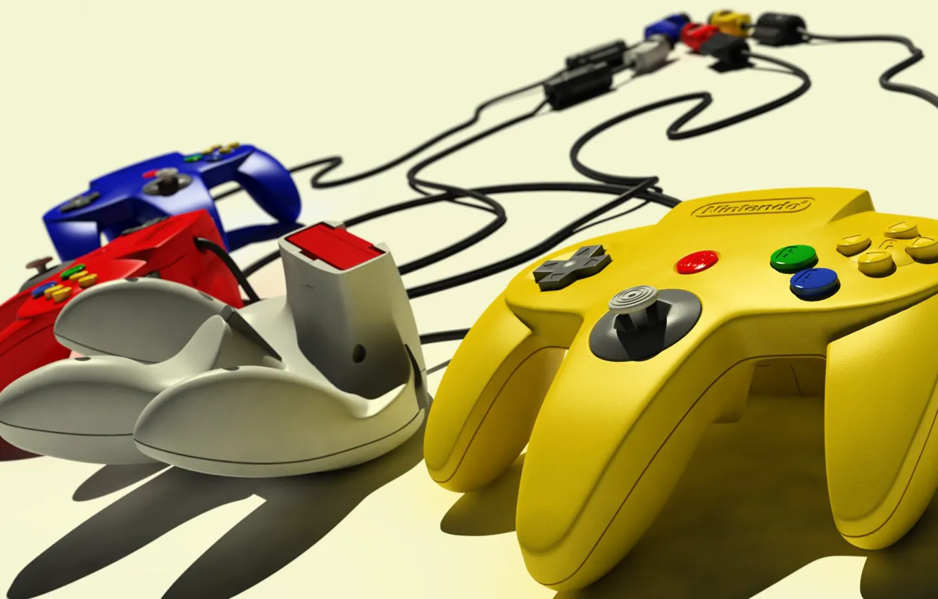 Фото обои red, game, yellow, blue, retro, Nintendo, fun, gray