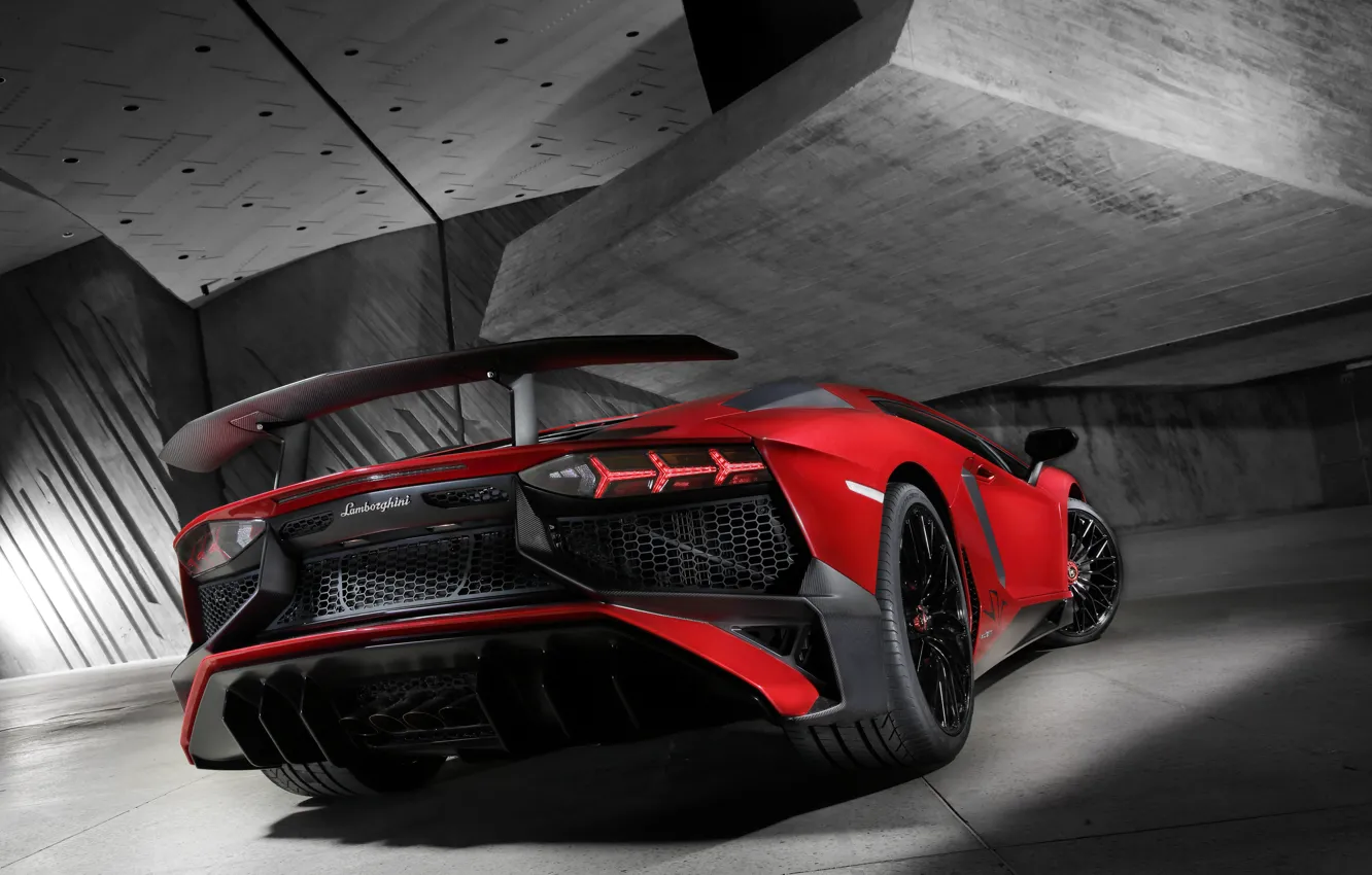 Фото обои Lamborghini, спойлер, ламборджини, Aventador, авентадор, LB834, 2015, LP 750-4