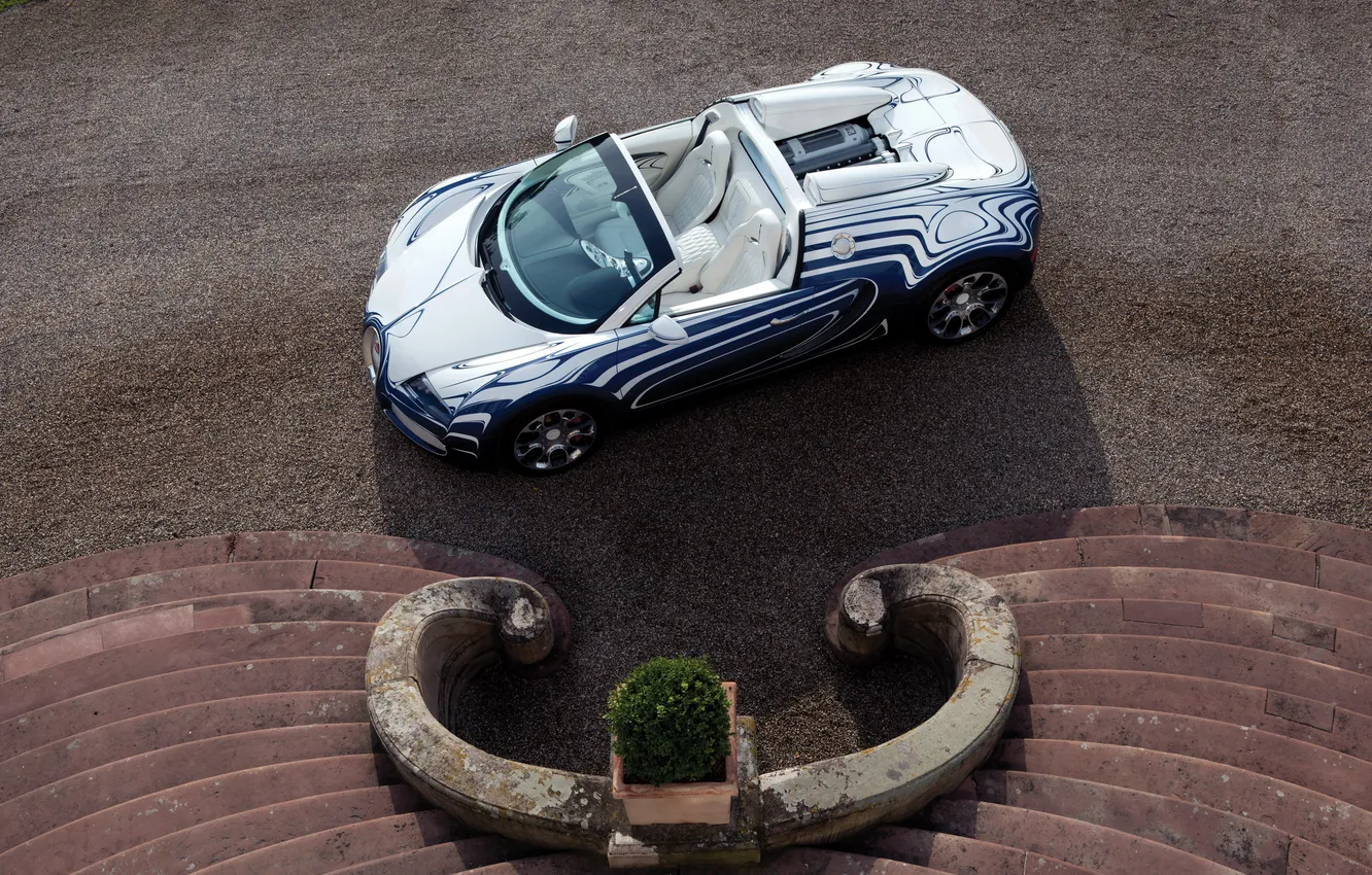 Фото обои car, машина, 3000x2000, Bugatti Veyron Grand Sport L’Or Blanc