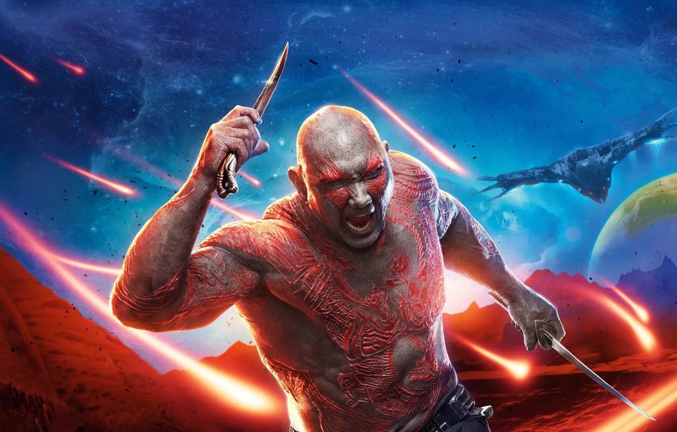 Фото обои Action, Baby, Nebula, year, Vin Diesel, Team, Bradley Cooper, MARVEL