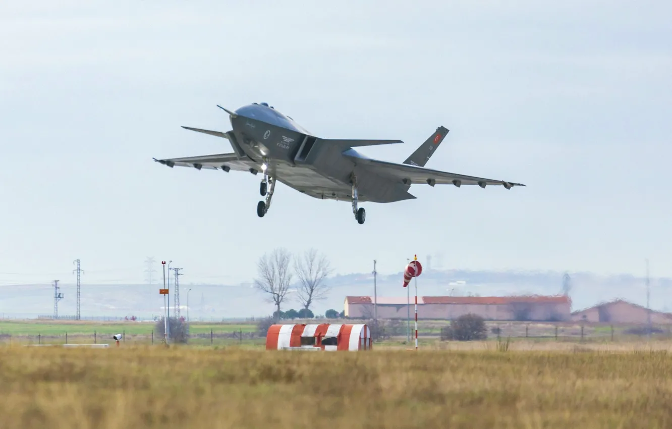 Фото обои drone, uncrewed fighter jet, Baykar, Kızılelma