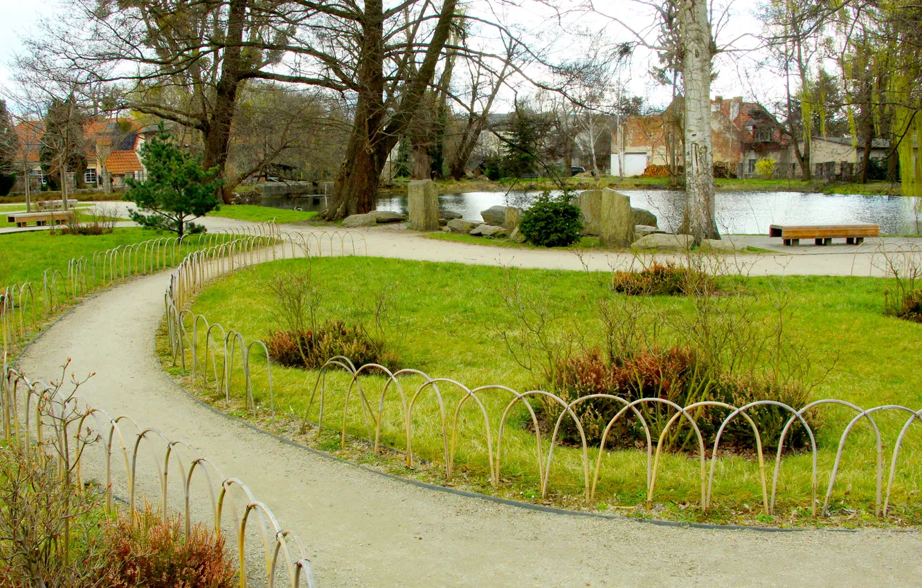 Фото обои park, garden, alley