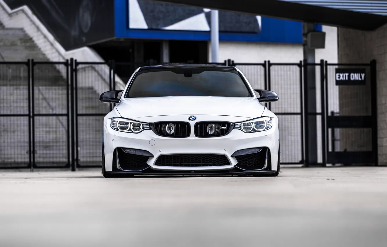 Фото обои BMW, Front, White, Face, F82, Sight