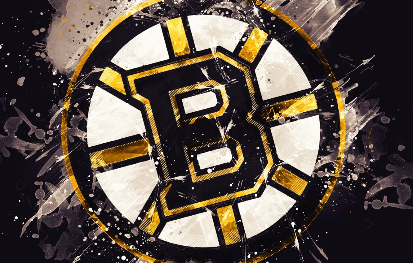 Фото обои логотип, хоккей, мишки, бостон, нхл, bruins, hockey, boston