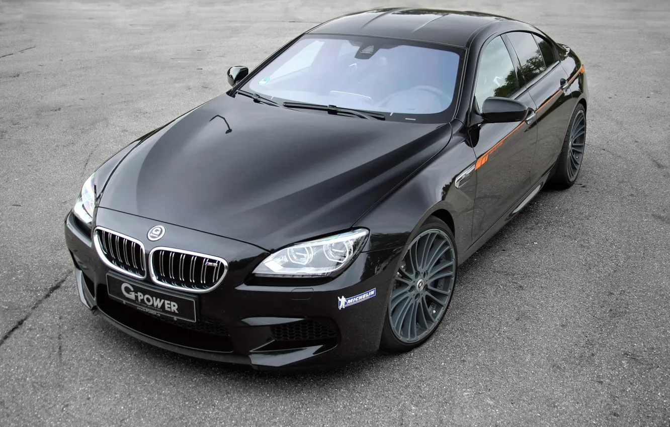 Фото обои бмв, купе, BMW, черная, Black, Coupe, F06, G-POWER