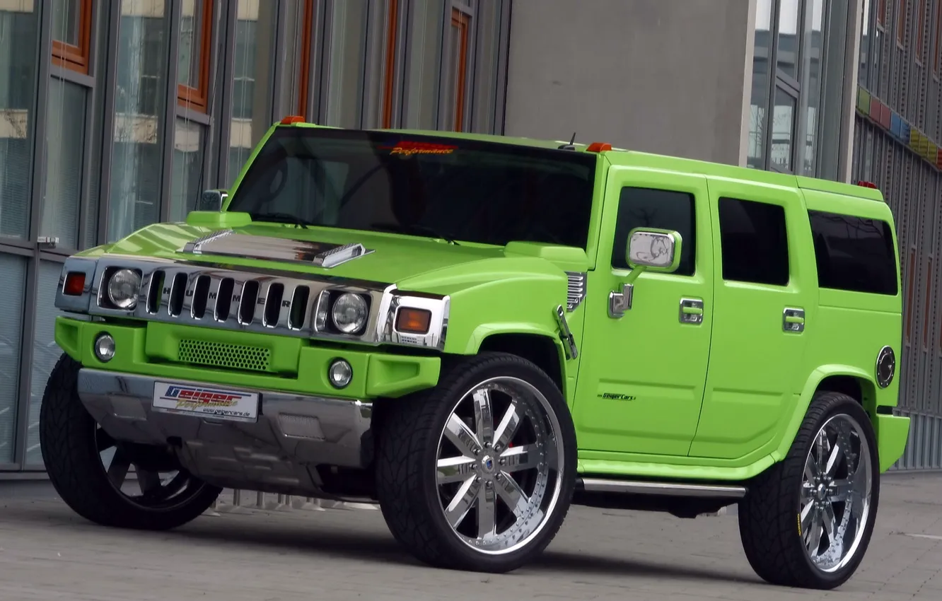 Фото обои green, Hummer, tuning, geiger