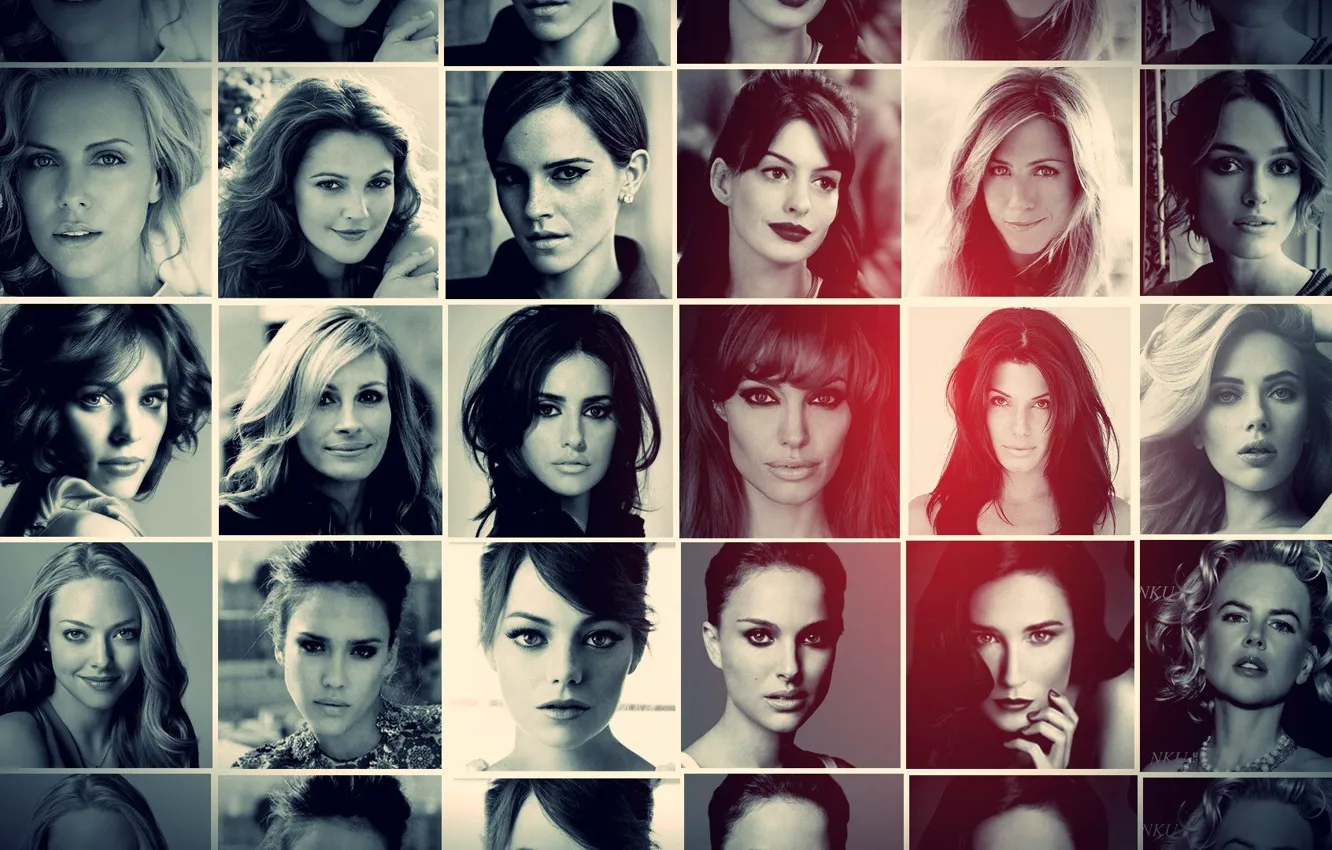 Фото обои Charlize Theron, Jessica Alba, Scarlett Johansson, Angelina Jolie, Natalie Portman, Keira Knightley, Jennifer Aniston, Emma …