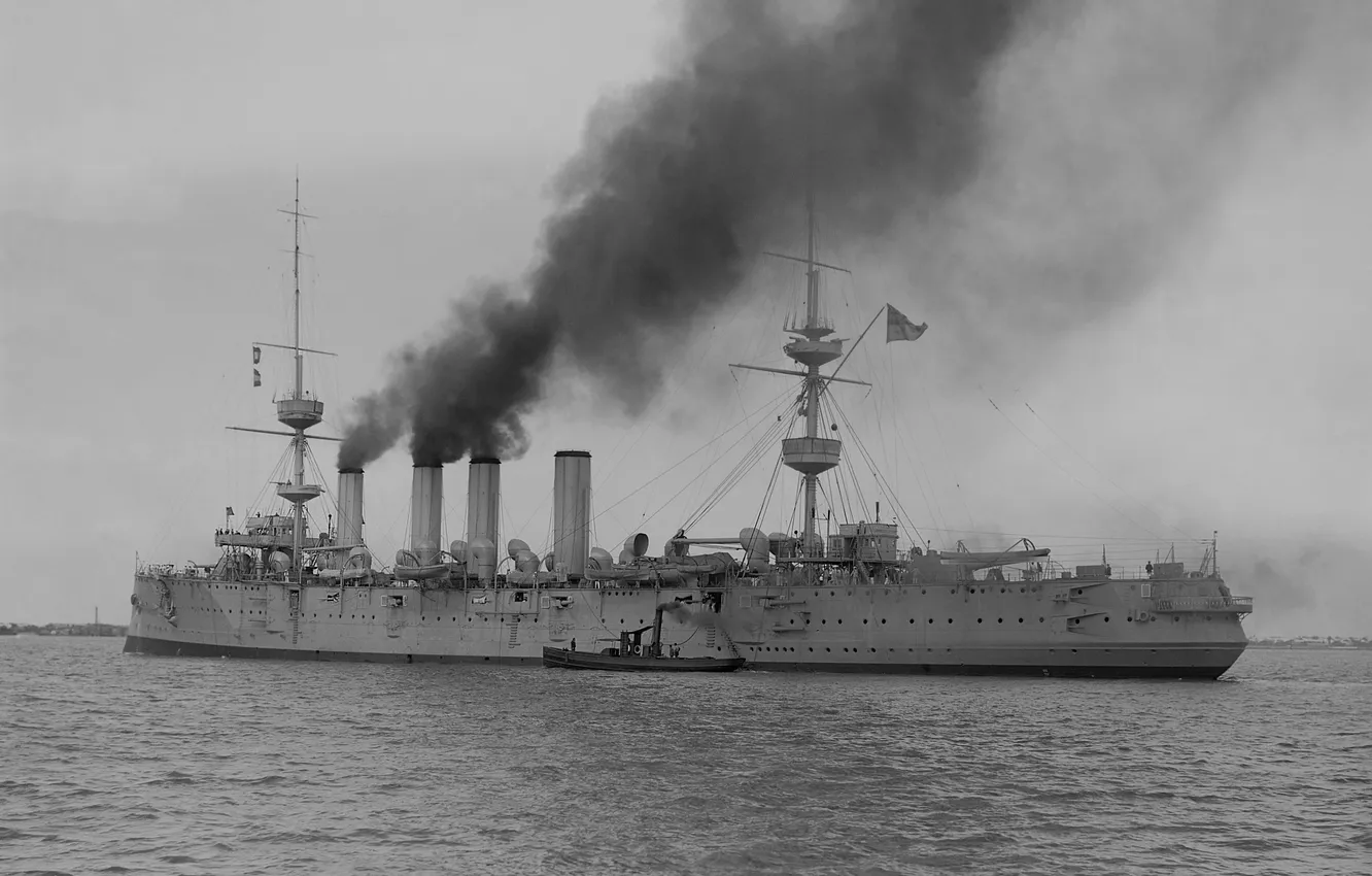 Фото обои Великобритания, броненосный крейсер, Королевский Флот, HMS Poverful