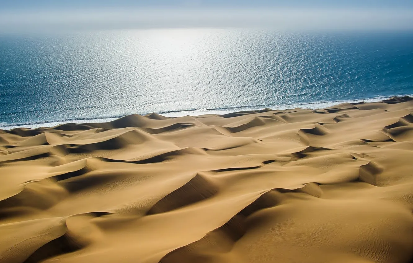 Фото обои песок, море, берег