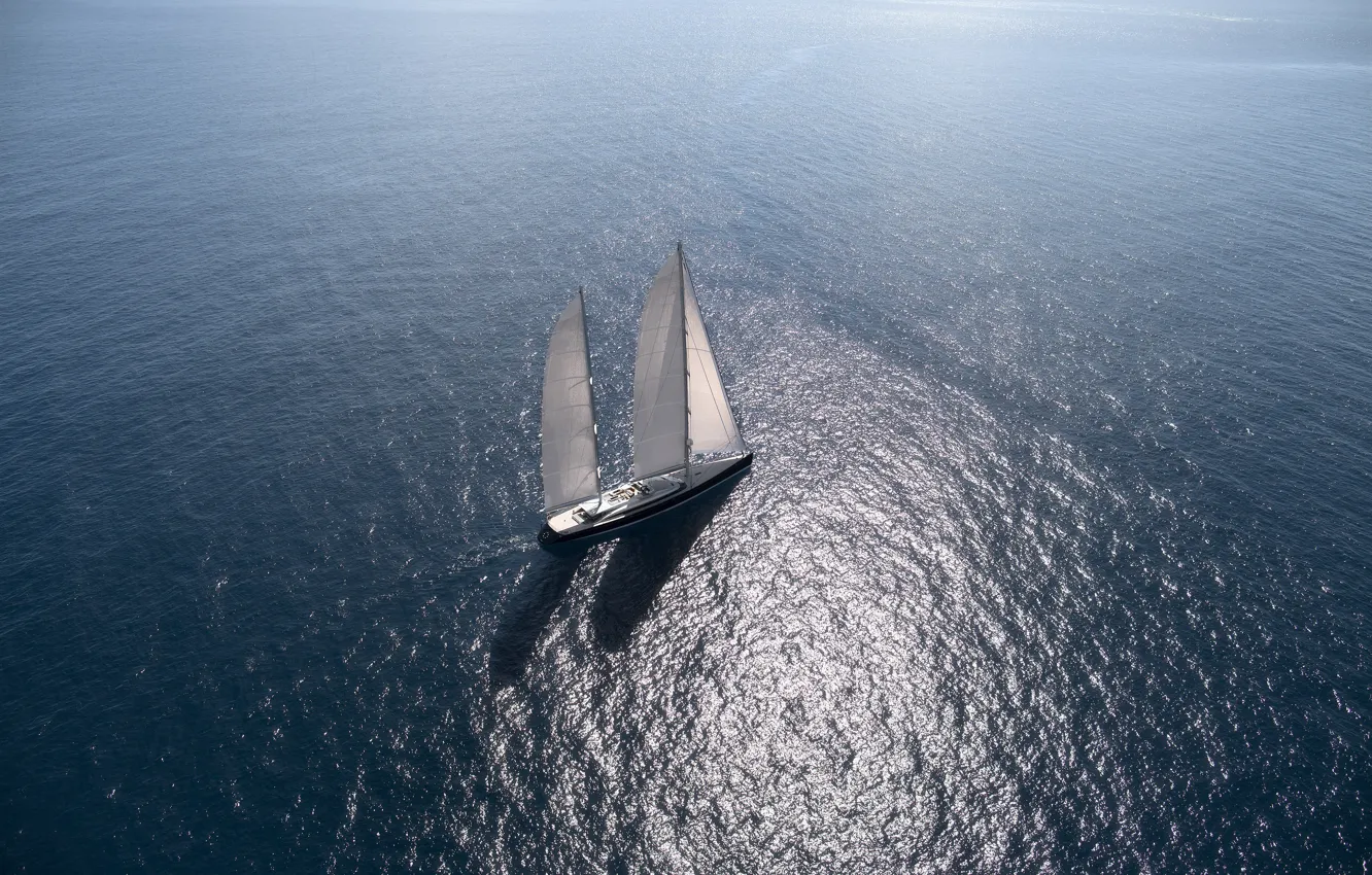 Фото обои море, яхта, парус
