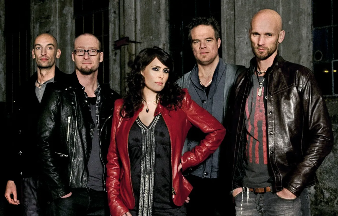 Фото обои dark, metal, blue, Рок, promo, symphonic, sharon den adel, within temptation